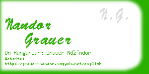 nandor grauer business card